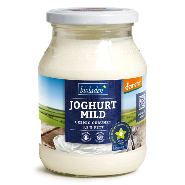b*Demeter Joghurt mild 3,5% ,  weiß im Glas