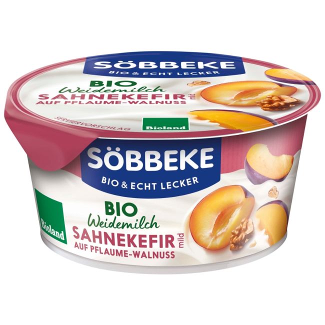 Sahnekefir auf Pflaume-Walnuss - Weidemilch