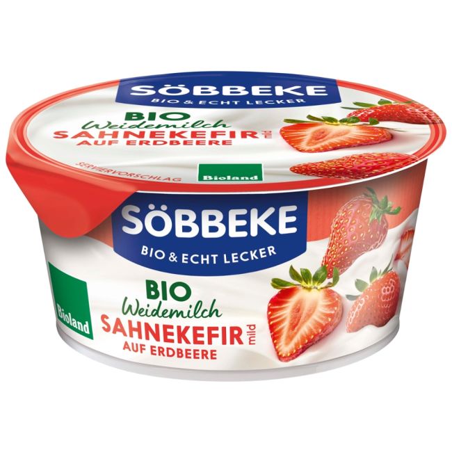 Sahnekefir auf Erdbeere - Weidemilch