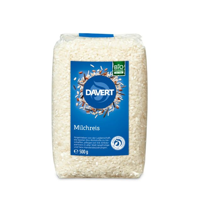 Milchreis rund weiß