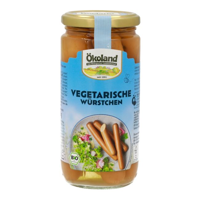 Vegetarische Würstchen im Glas